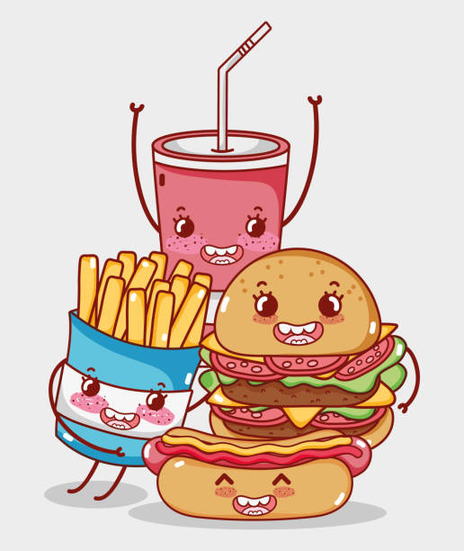 Buckle-Down Hundeleine Burger Fries Cartoon – 1,8 M Lang, 2,5 Cm Breit, Aus Strapazierfähigem Polyester