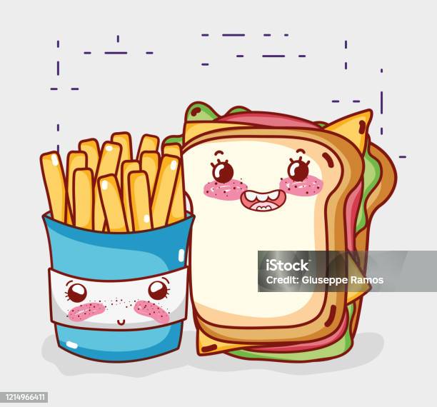 Ilustración de Comida Rápida Sándwich Lindo Y Papas Fritas Dibujos Animados y más Vectores Libres de Derechos de Alimento - iStock Ilustración de Comida Rápida Sándwich Lindo Y Papas Fritas Dibujos Animados y más Vectores Libres de Derechos de Alimento - iStock