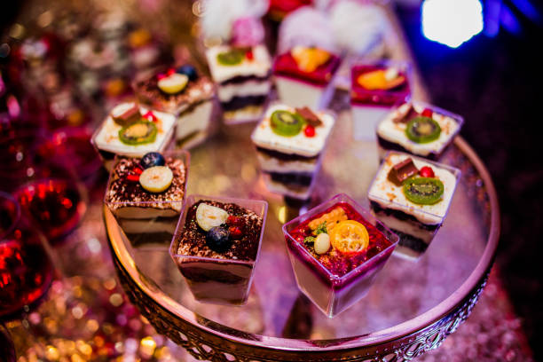 istock Multi Colored desserts are laid out on the tray 1214968515