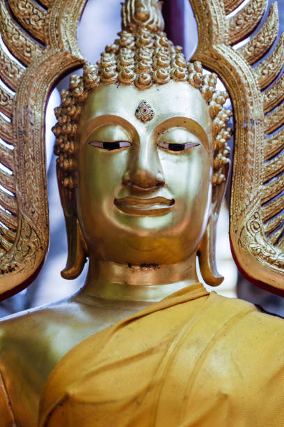 istock Golden buddha statue in Chiang Mai, Thailand 1214970556