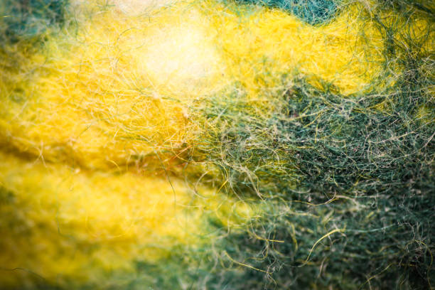 istock felt material background - yellow and green felt background 1214972589