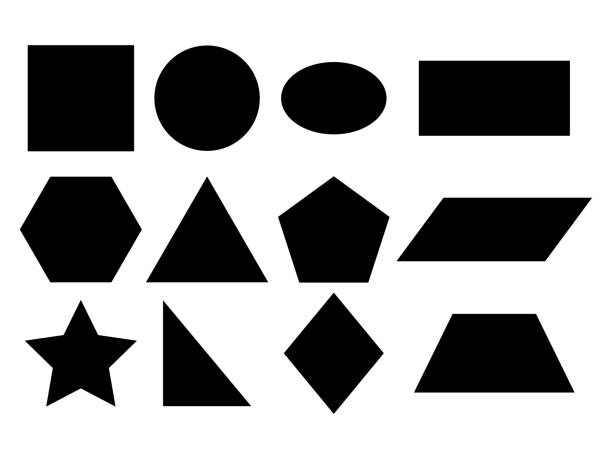 Geometric shapes vector Geometric shapes vector icon isolated on white rhombus illustrations stock illustrations