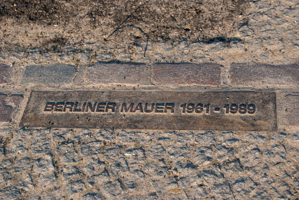 istock Marking where the Berlin Wall once divided the East from West in Berlin, Germany 1214982248