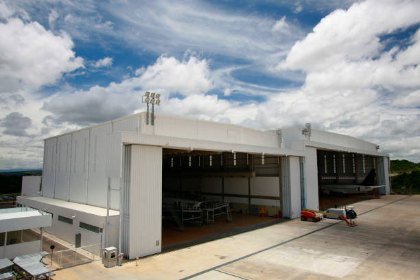 maintenance hangar on airport