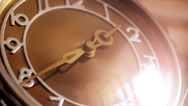 istock vintage wall-clock so close, brown color 1214984580