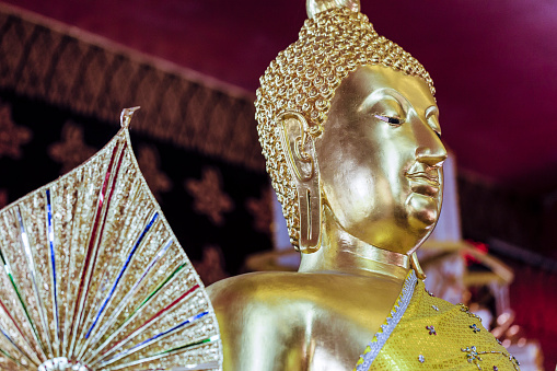 Golden buddha statue in Chiang Mai, Thailand