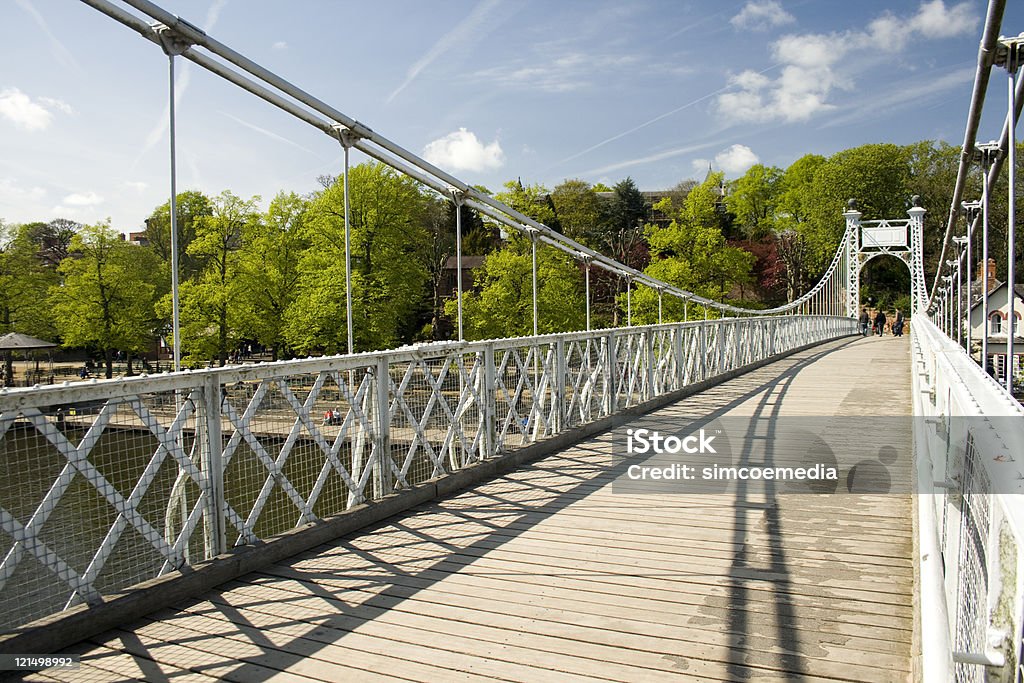 Ponte suspensa de Rio Dee de Chester - Royalty-free Ao Ar Livre Foto de stock