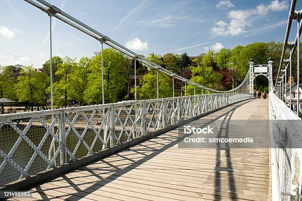 Ponte Suspensa De Rio Dee De Chester - Fotografias de stock e mais imagens de Ao Ar Livre - Ao Ar Livre, Cultura Inglesa, Escapada urbana