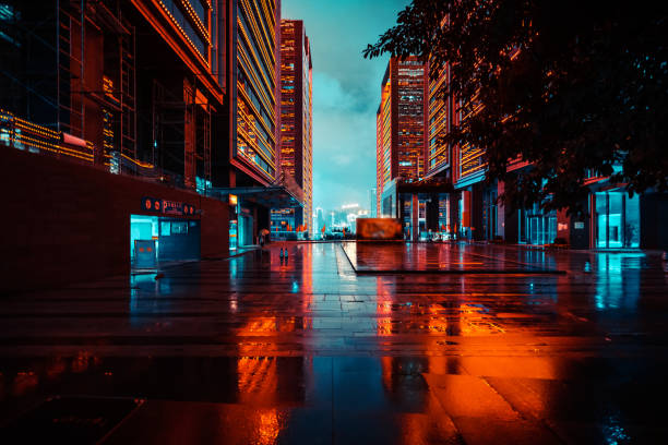 istock Business district in Chongqing at night 1214998828