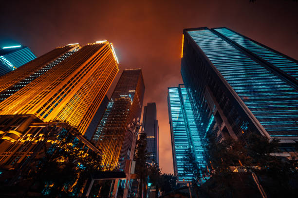 istock Business district in Chongqing, China at night 1214999172