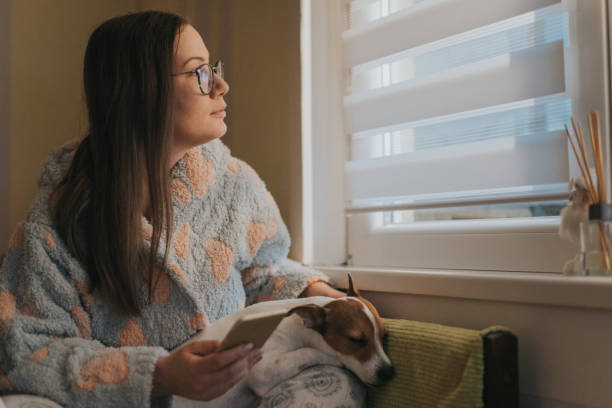 istock Woman is home alone 1215000684