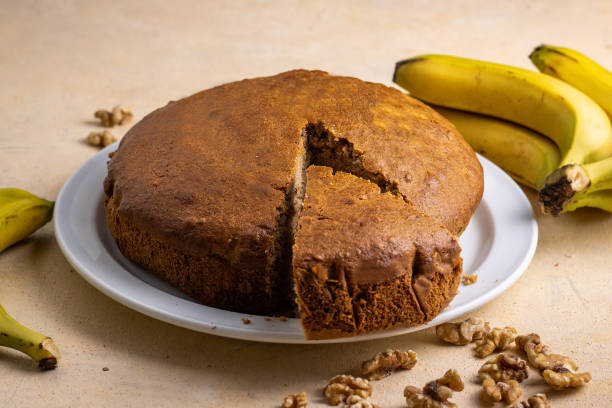 istock sponge cake with banana and walnuts 1215005770