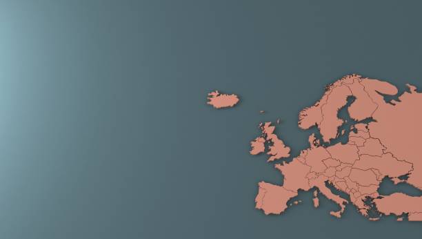 istock europe map. european countries rendering map. 1215006354