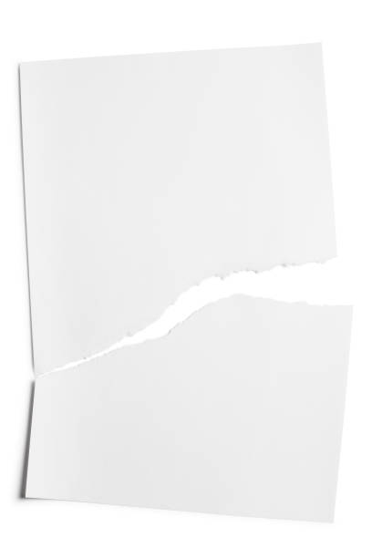 istock Torn sheet of paper on white 1215007237