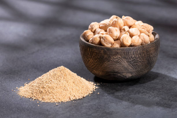 istock Organic chickpea flour - Cicer arietinum. 1215011354