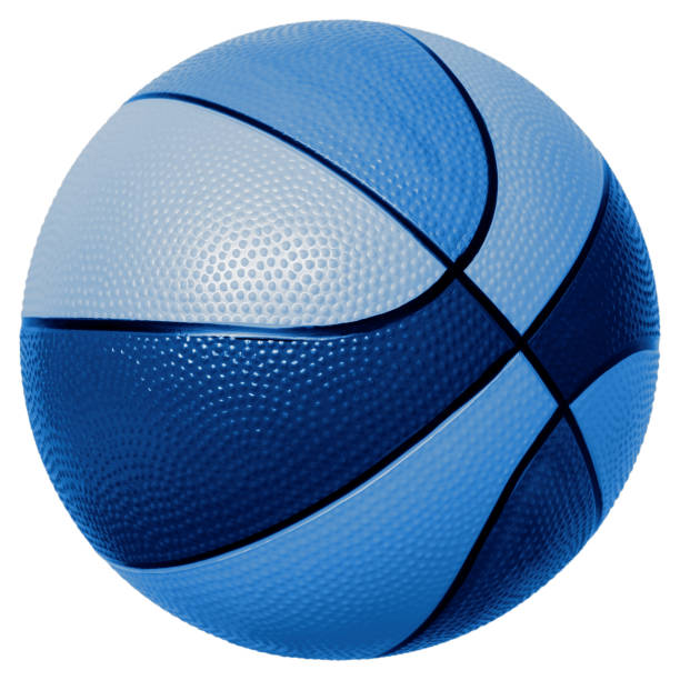 istock Blue basketball on white 1215011617