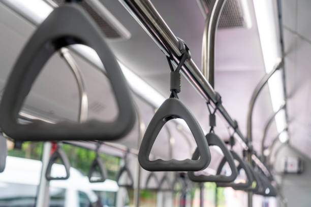 Close up of handle on bus at Kuranda, Australia.