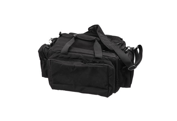 istock Modern sports bag isolate on white background. Shoulder bag for equipment or things. 1215013083