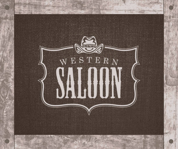 banner mit cowboyhut und worte western limousine - west stock-grafiken, -clipart, -cartoons und -symbole