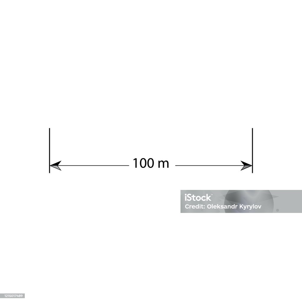 Engineer Drawings Vector Measurement Distance Arrows Distance In ...