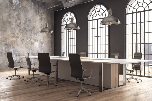 istock Contemporary meeting room in loft interior 1215021427