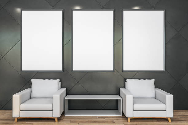 istock Modern living room with three blank billboard 1215022338