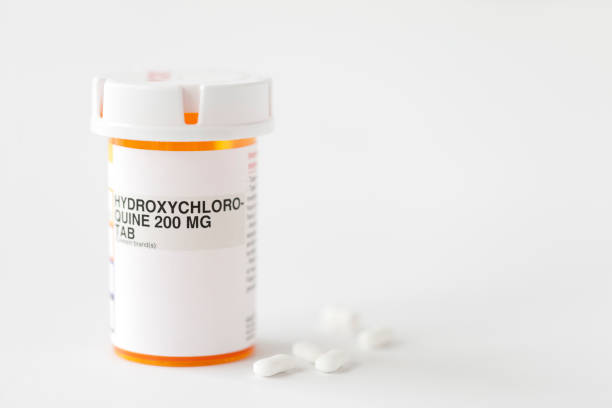 하이드록시클로로퀸 의학 - capsule close up medicine dose 뉴스 사진 이미지