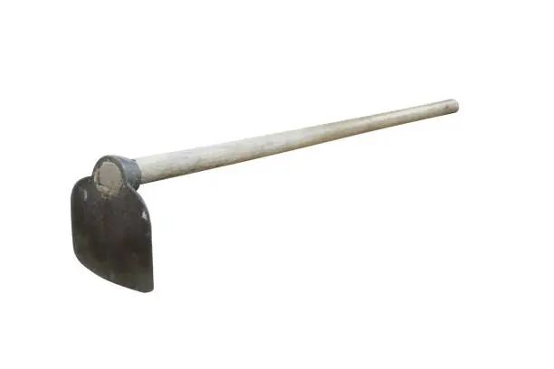 Photo of hoe on a white background with clipping part.