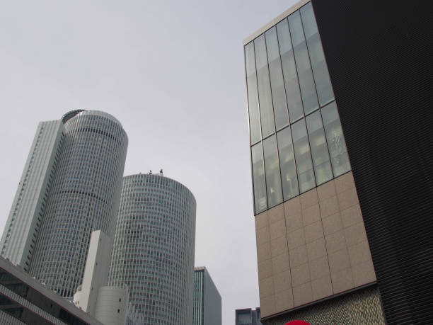 istock Office buildings at cloudy day 1215041468