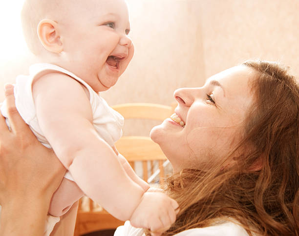 istock Young mother and baby 121504475