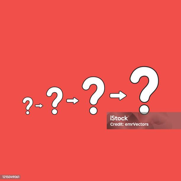 Developments Question Graphics Vector Illustration Concept Of Growing Problems With Question Marks ...