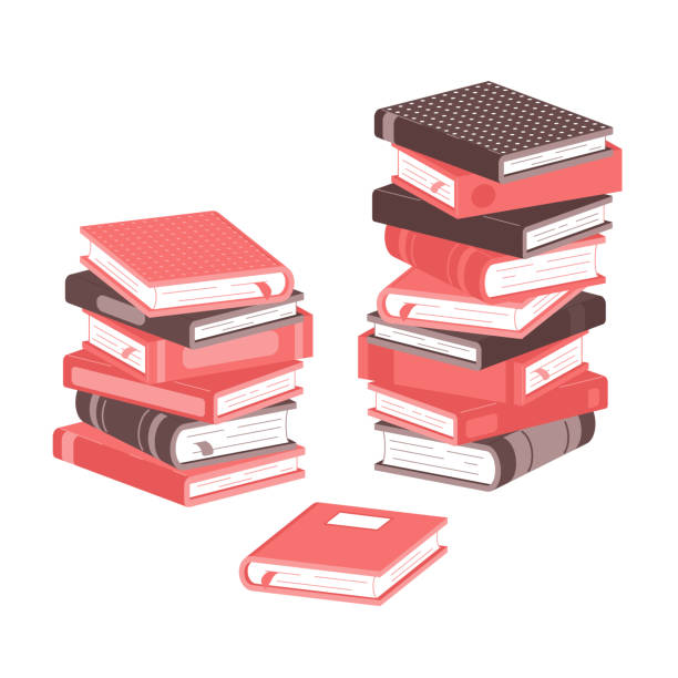 istock Stack of books isolated on white background. Pile of books vector illustration flat style 1215055809