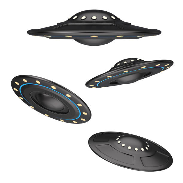 istock UFO Concept. Alien Spaceship or Flying Saucer . 3d Rendering 1215056519