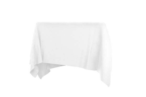 istock Surprise, Award or Prize Concept. Hidden Object Covered with White Silk Cloth. 3d Rendering 1215056530