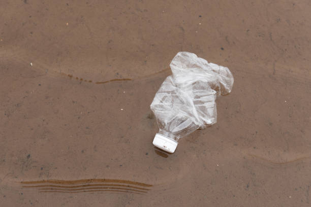 istock Plastic water bottles pollution in the ocean (Environment concept) 1215057952