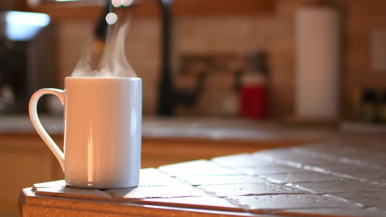 Video of a coffee cup in the sunlight.