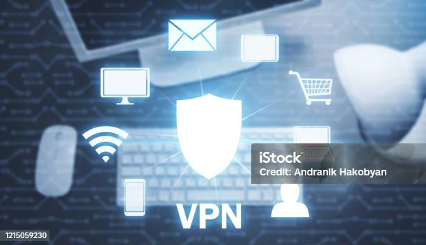 Vpnkoncept Business Internet Teknik-foton och fler bilder på VPN - VPN, Data, Fotografi - Bild