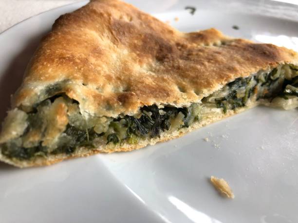 istock Slice of Georgian Spinach Pie 1215080799