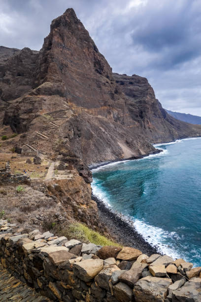 istock Cliffs and ocean view in Santo Antao island, Cape Verde 1215085818