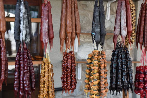 istock Churchkhela Hanging in Mtskheta, Georgia 1215086244