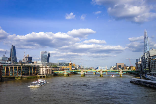istock London view from Thames river, UK 1215086911