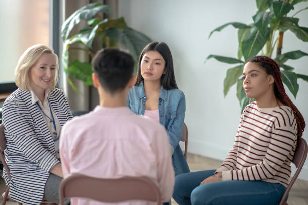 istock Multi-ethnical group of young people spending time together 1215087009