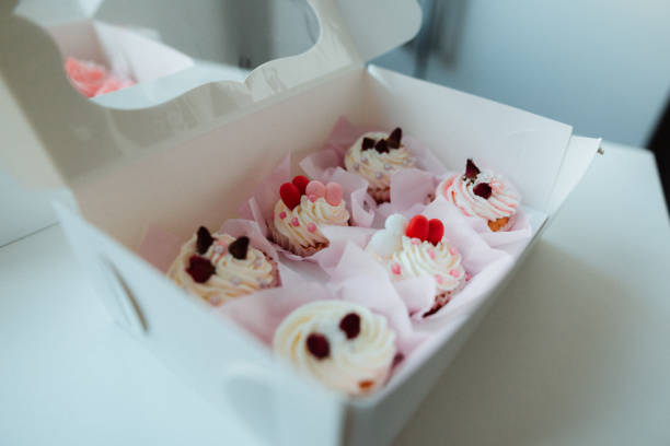istock Pancakes in a gift box on the table 1215087287