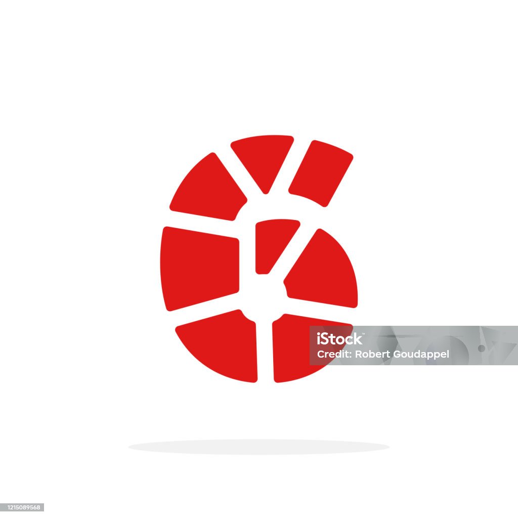 Vector 6 Items Vector Logo Number Red Geometric 6 Stock Illustration - Download Image ...