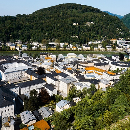 An aerial view of Salzburg