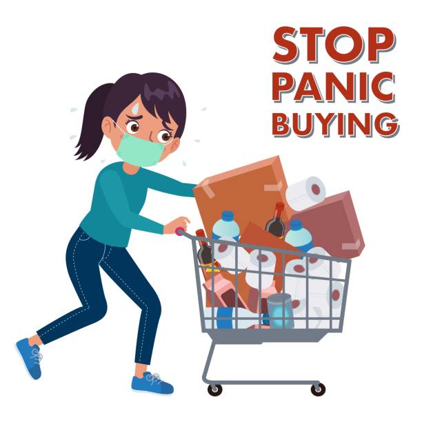 買い占め イラストのストックフォト - iStock