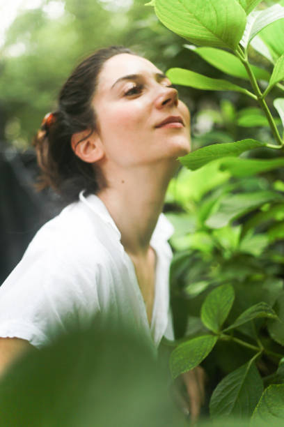 istock Portrait in leaves 1215093935