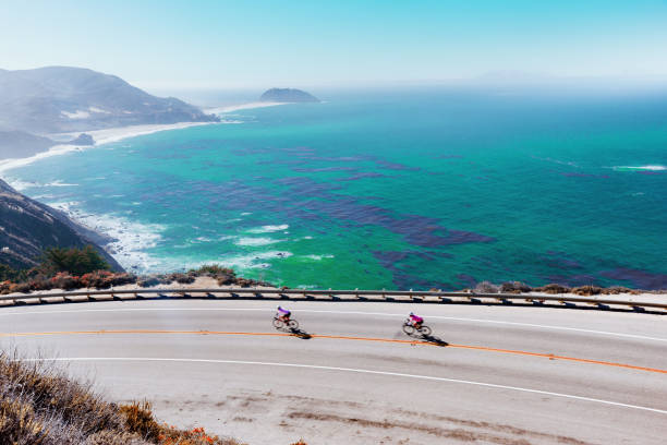 istock Cyclists on Highway 1, Big Sur, California 1215095002