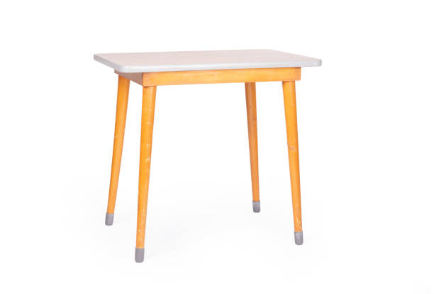 istock Vintage school desk, isolated on white background 1215105663
