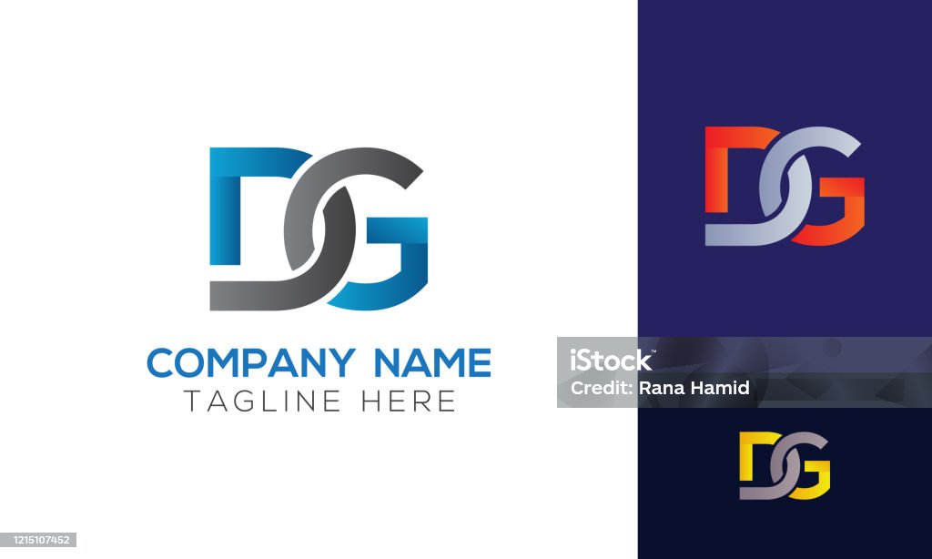 Dg Typography Initial Dg Letter Logo With Creative Modern Business Typography Vector ...